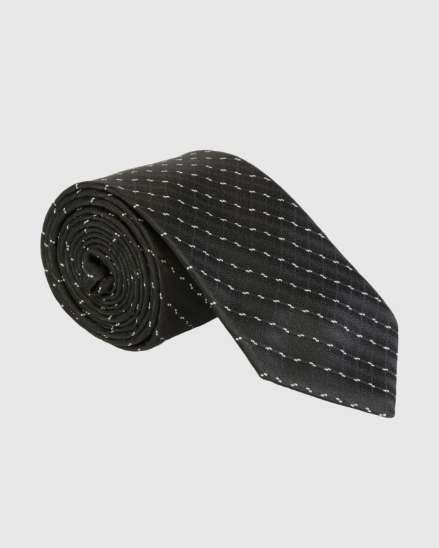 Черный галстук с диагональными полосами