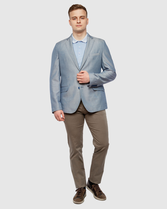 Облегченный пиджак в стиле Casual Станислав, из ткани с хлопком