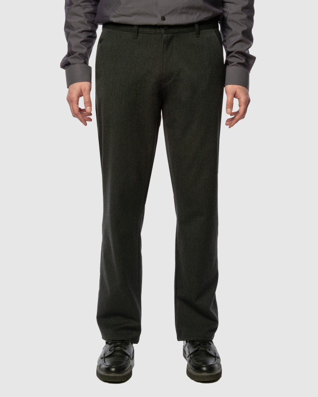 Серые брюки с меланжевым эффектом без стрелок