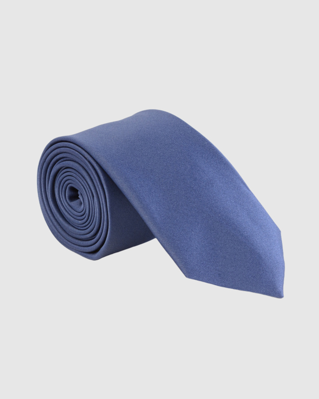 Синий однотонный галстук