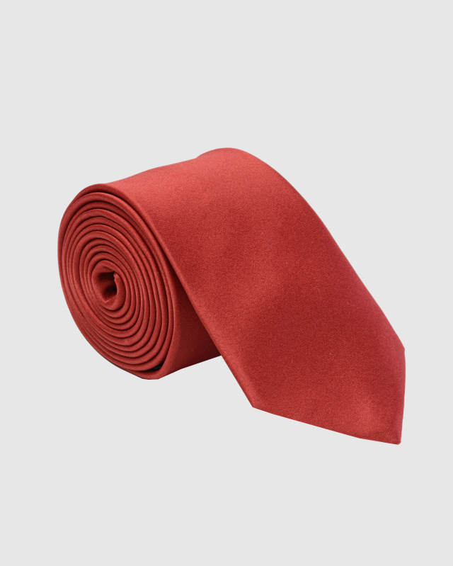 Темно-красный классический галстук с гладкой структурой