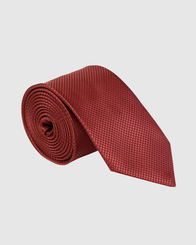 Бордовый классический галстук с жаккардовым микроузором