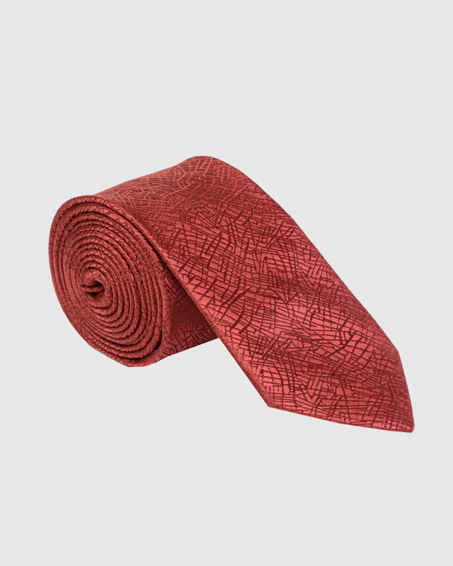 Темно-красный классический галстук с оригинальным дизайном