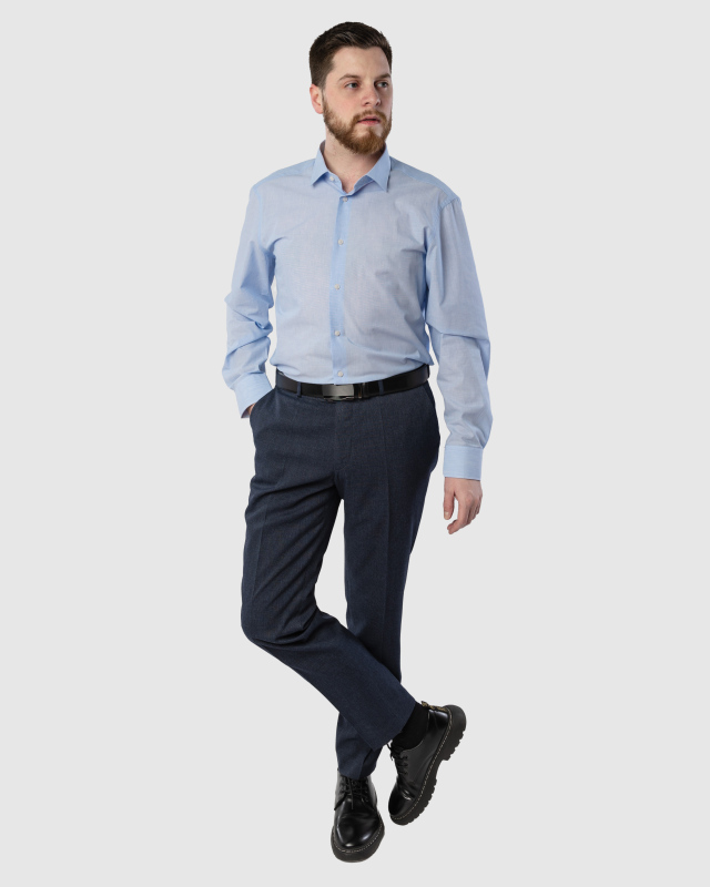 Классические костюмные брюки Уилл 2, с мелким структурным рисунком