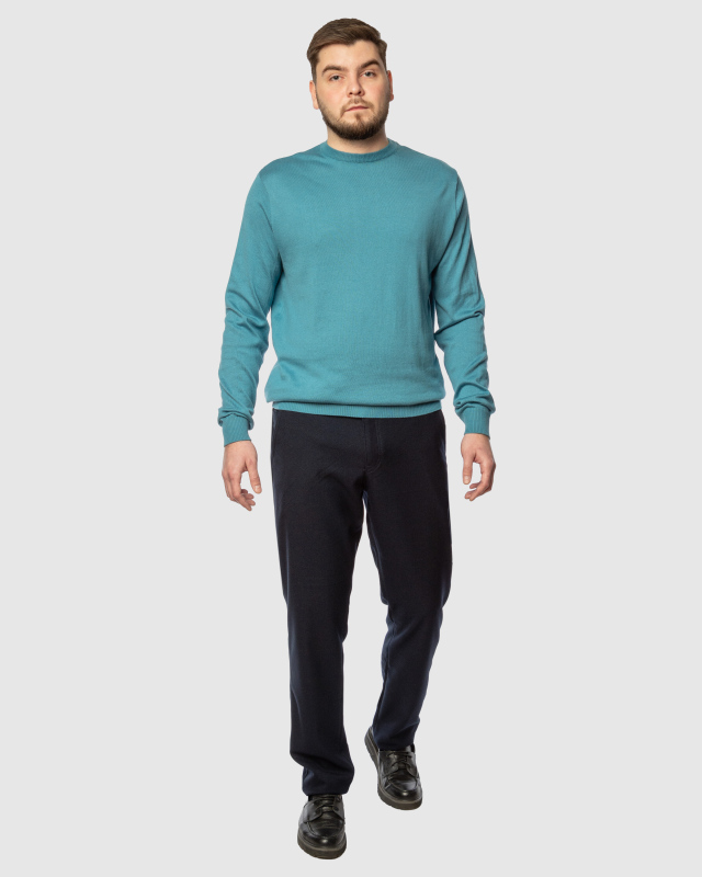 Бирюзовый джемпер из смешанной ткани